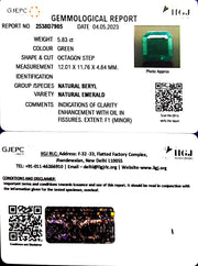 5.83/CT Natural Super Premium Emerald Stone